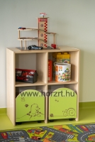 Sziluett Meserét szekrénysor - zöld