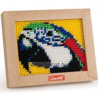 Quercetti: Mini Pixel Art pötyi készlet - papagáj 1200 db-os