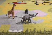 Szőnyeg dzsungel állatai Zöld 280x360 cm