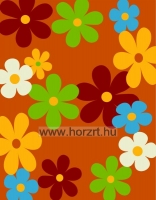Szőnyeg virágos Narancssárga 280x360 cm