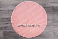 Zora egyszínű körszőnyeg Pasztellrózsaszín 80 cm átmérőjű