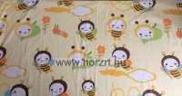 Párna huzat - sárga méhecskés - zipzáros