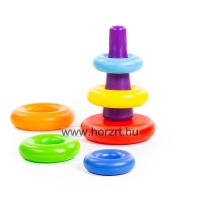 Montessori gyűrűtorony,<br>7 darabos 12 hó+