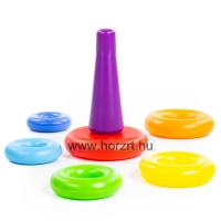 Montessori gyűrűtorony,<br>7 darabos 12 hó+