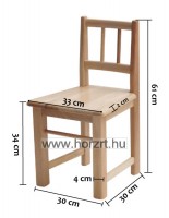 Dani szék<br>sárga-ovis méret-<br>34 cm UTOLSÓ DARABOK
